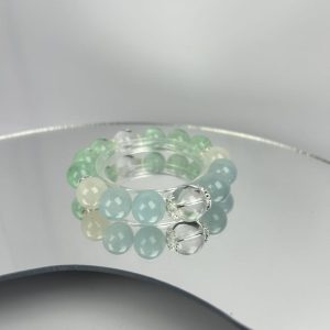 Cleansing Calm Crystal Bracelet (Fluorite, Aquamarine, Moonstone, Clear Quartz) – Purify & Soothe