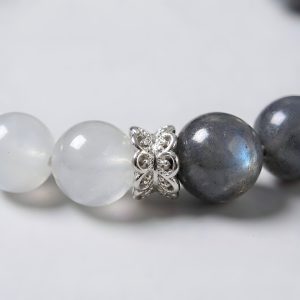 925 sterling silver butterfly spacer detail between beads